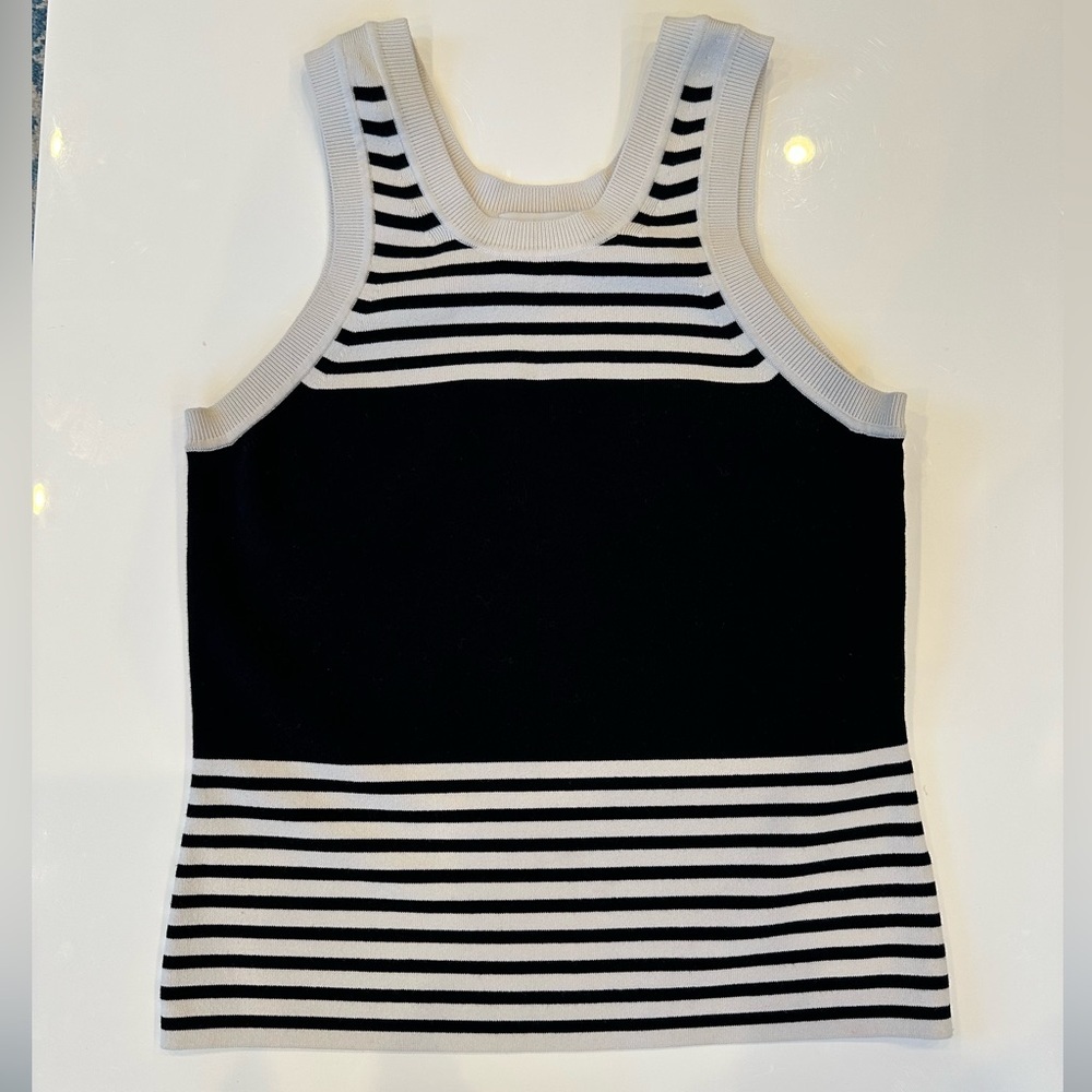 Tanya Taylor Bonnie Knit Striped Sweater Tank Size L retail $225 - Picture 3 of 7